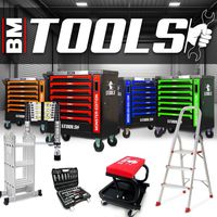 Coffret Kit Outils 108 pcs BM TOOLS BMT-108-PCS Clé à Cliquet Douille Acier Vanadium Douilles, Mécanicien, Garagiste, Bricoleur