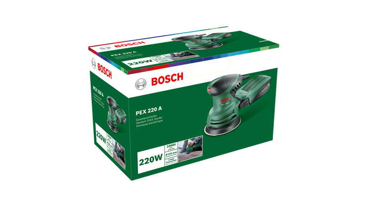 Bosch – Ponceuse orbitale 603378000 220 W – Ø 125 mm – PEX 220 A
