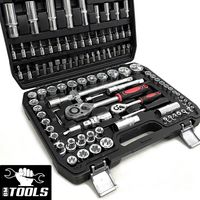 Coffret Kit Outils 108 pcs BM TOOLS BMT-108-PCS Clé à Cliquet Douille Acier Vanadium Douilles, Mécanicien, Garagiste, Bricoleur