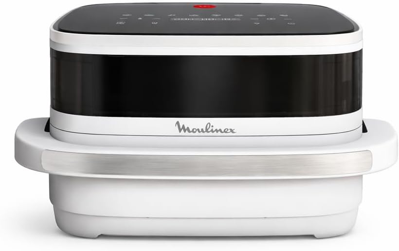 Moulinex Easy Fry XL Surface & Pizza 4L, Air fryer, Très grande surface de cuisson, Compact, Fenêtre de visualisation, Noir, AL4018F0