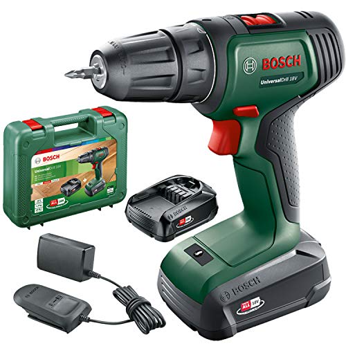Bosch Perceuse UniversalDrill 18V-EC avec 2 batteries 2,0Ah + AL 18V-20