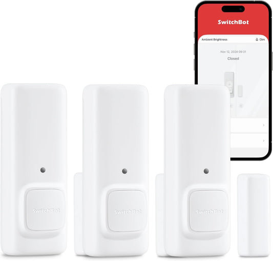 SwitchBot Détecteur de contact de porte et de fenêtre - Système de sécurité sans fil - Détecteur d'interrupteur de porte et de fenêtre avec alarme - Ajoutez un hub SwitchBot (3)
