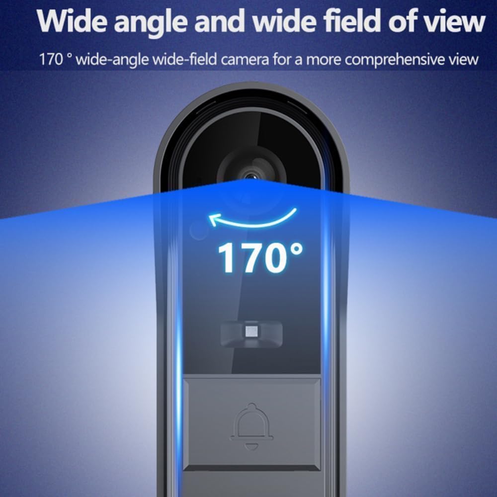 Sonnette sans Fil avec Caméra 1080P Interphone Video Sans Fil Exterieur Étanche Visiophone acve Écran IPS4.3 Pouces Bluetooth,Audio bidirectionnel,Caméra 170°,Vision Nocturne,sans abonnement,APP,Wifi