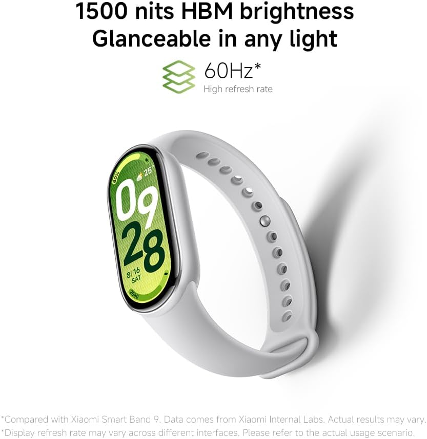 Xiaomi Smart Band 10, Montre Connectée, Boîtier alu, Suivi d'Activité, Écran AMOLED 1.72'', Autonomie 21 Jours, Charge Rapide, Suivi santé & Sommeil,150+ Sports, iOS & Android, 5 ATM, Boussole