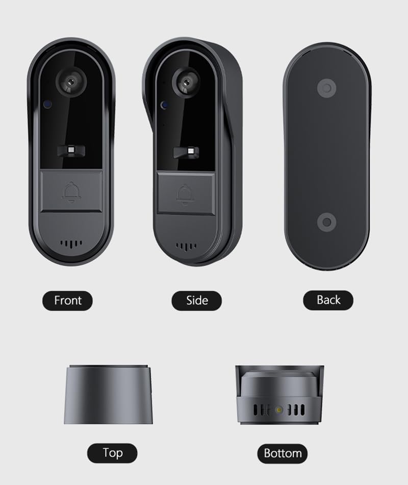 Sonnette sans Fil avec Caméra 1080P Interphone Video Sans Fil Exterieur Étanche Visiophone acve Écran IPS4.3 Pouces Bluetooth,Audio bidirectionnel,Caméra 170°,Vision Nocturne,sans abonnement,APP,Wifi