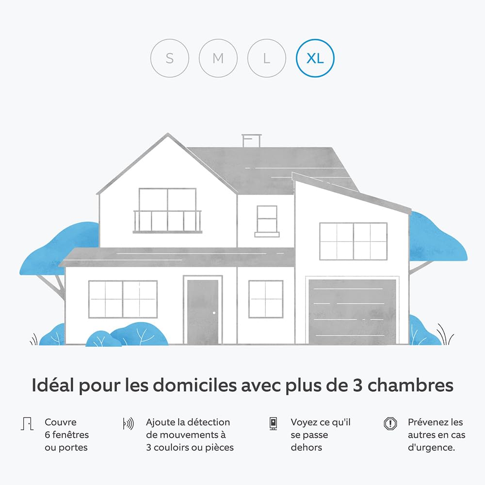 Kit Ring Alarm XL + caméra intérieure + sirène extérieure | Alarme maison sans fil connectée, système de sécurité | Abonnement Ring Home à souscrire séparément