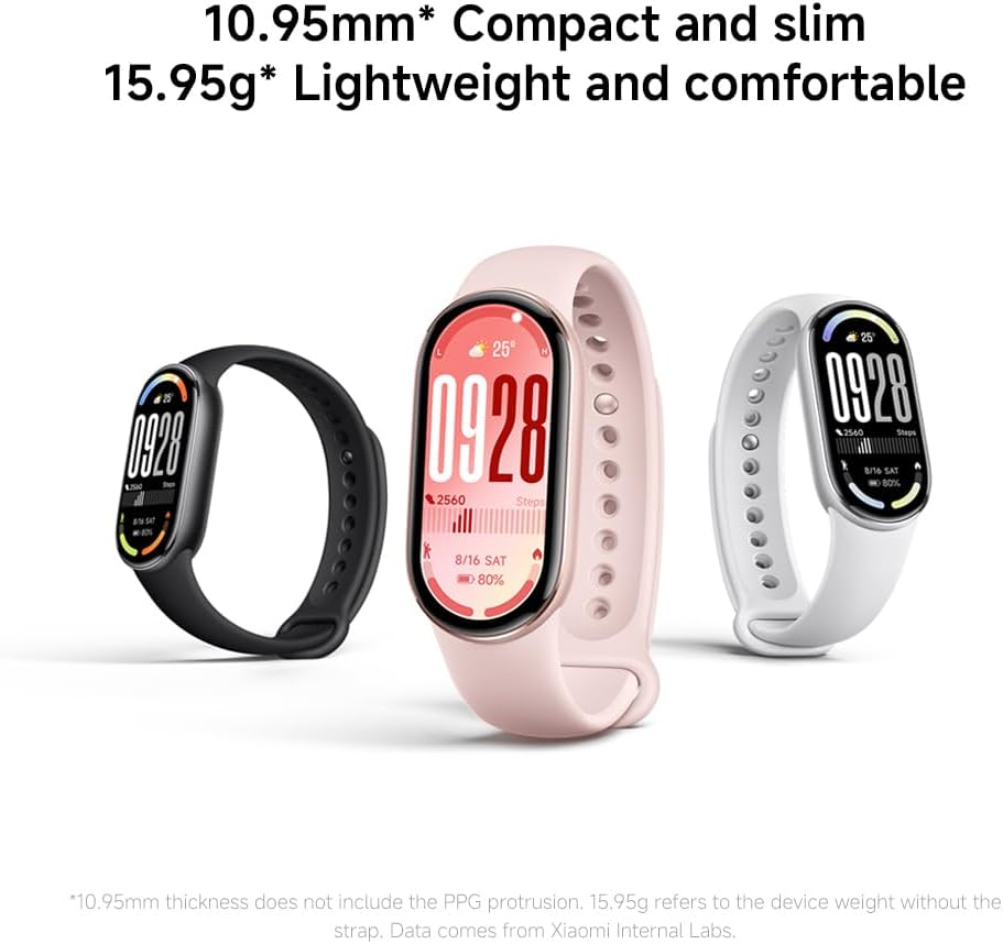 Xiaomi Smart Band 10, Montre Connectée, Boîtier alu, Suivi d'Activité, Écran AMOLED 1.72'', Autonomie 21 Jours, Charge Rapide, Suivi santé & Sommeil,150+ Sports, iOS & Android, 5 ATM, Boussole