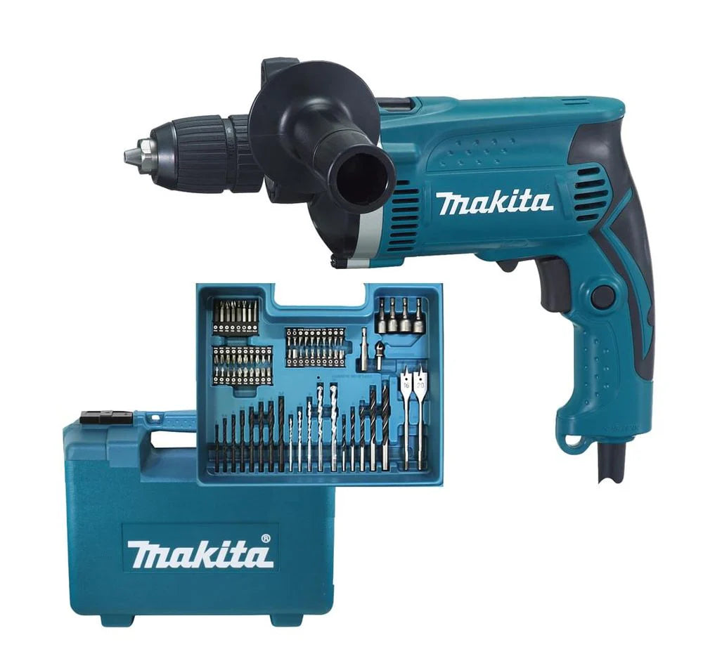 Perceuse à percussion MAKITA HP1631KX3 - 710W - Kit accessoires