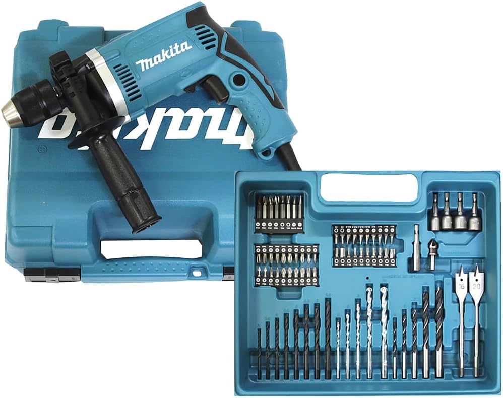Perceuse à percussion MAKITA HP1631KX3 - 710W - Kit accessoires