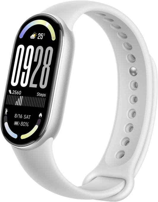 Xiaomi Smart Band 10, Montre Connectée, Boîtier alu, Suivi d'Activité, Écran AMOLED 1.72'', Autonomie 21 Jours, Charge Rapide, Suivi santé & Sommeil,150+ Sports, iOS & Android, 5 ATM, Boussole