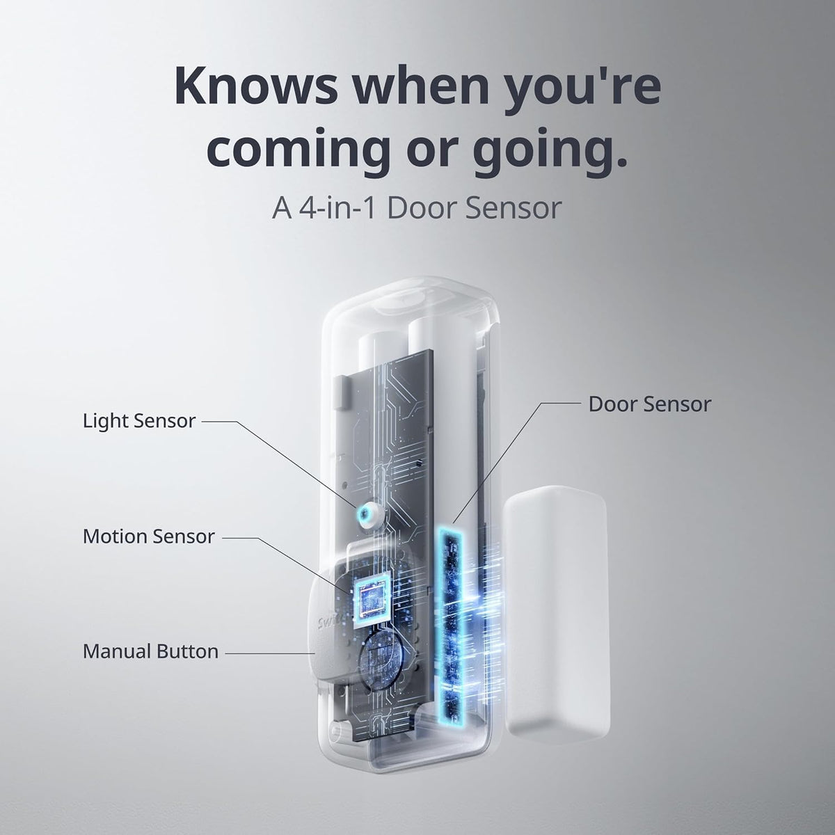 SwitchBot Détecteur de contact de porte et de fenêtre - Système de sécurité sans fil - Détecteur d'interrupteur de porte et de fenêtre avec alarme - Ajoutez un hub SwitchBot (3)