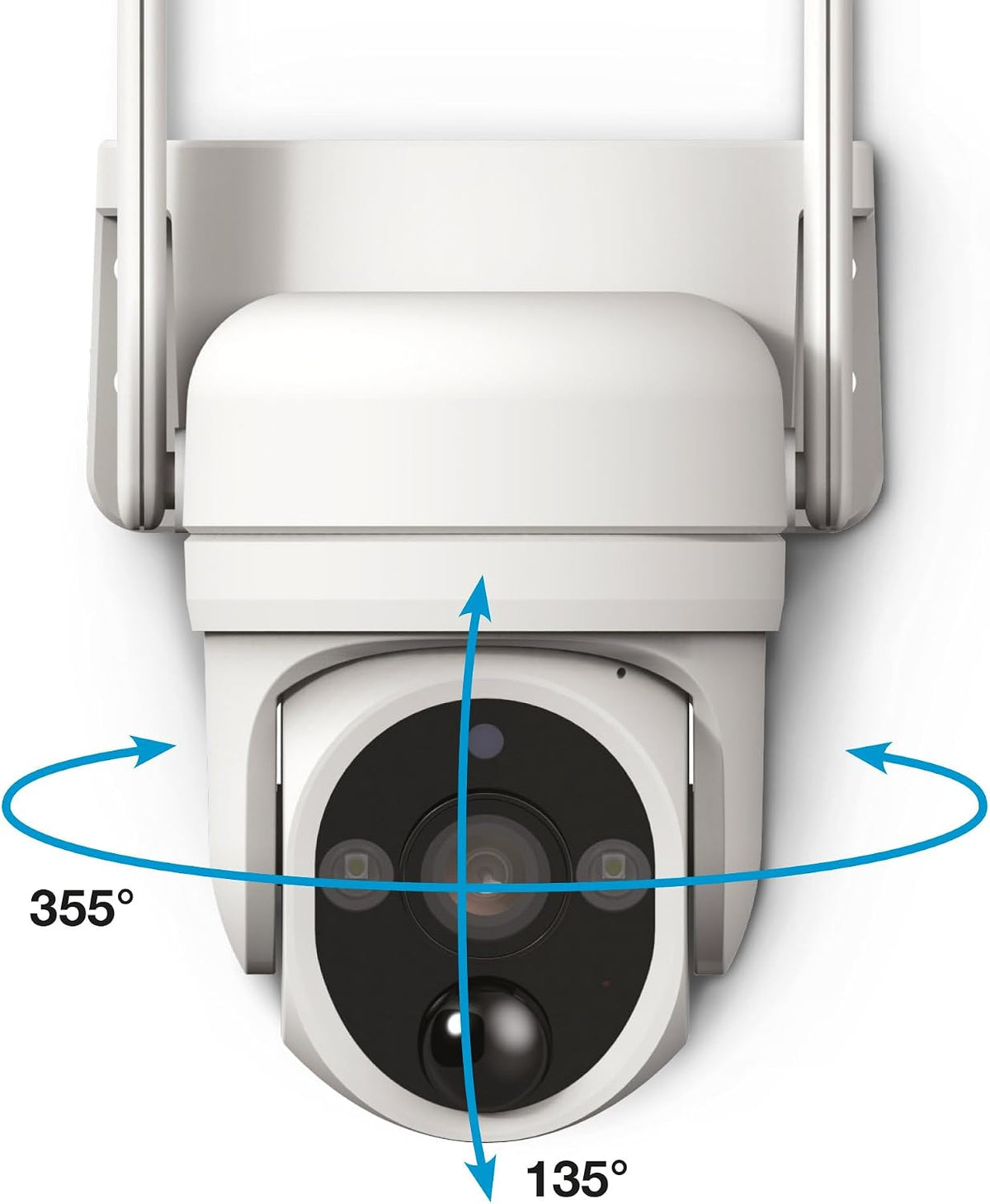 Avidsen HomeCam Prim-O PTZ - Caméra Surveillance Extérieure WiFi Solaire 2.5K - Motorisée 360° - Dual Band 2.4/5GHz - IA Détection de Silhouette & Autotracking - Sirène - sans Fil - IP65