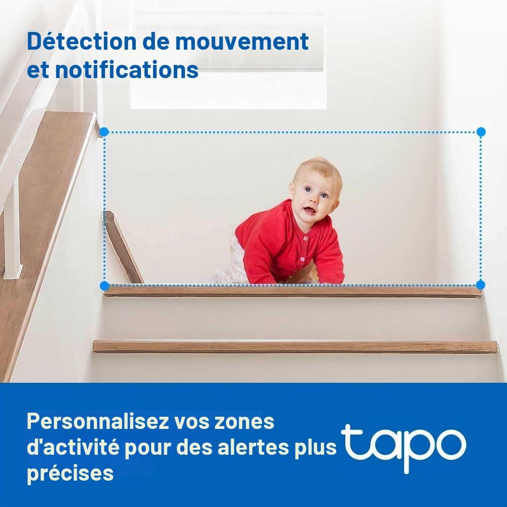 Tapo C200 Caméra Surveillance WiFi intérieure 360° 1080p, Vision Nocturne, Notifications en Temps réel, Détection de Personne, Suivi de Mouvement, Télécommande, Compatible avec Alexa