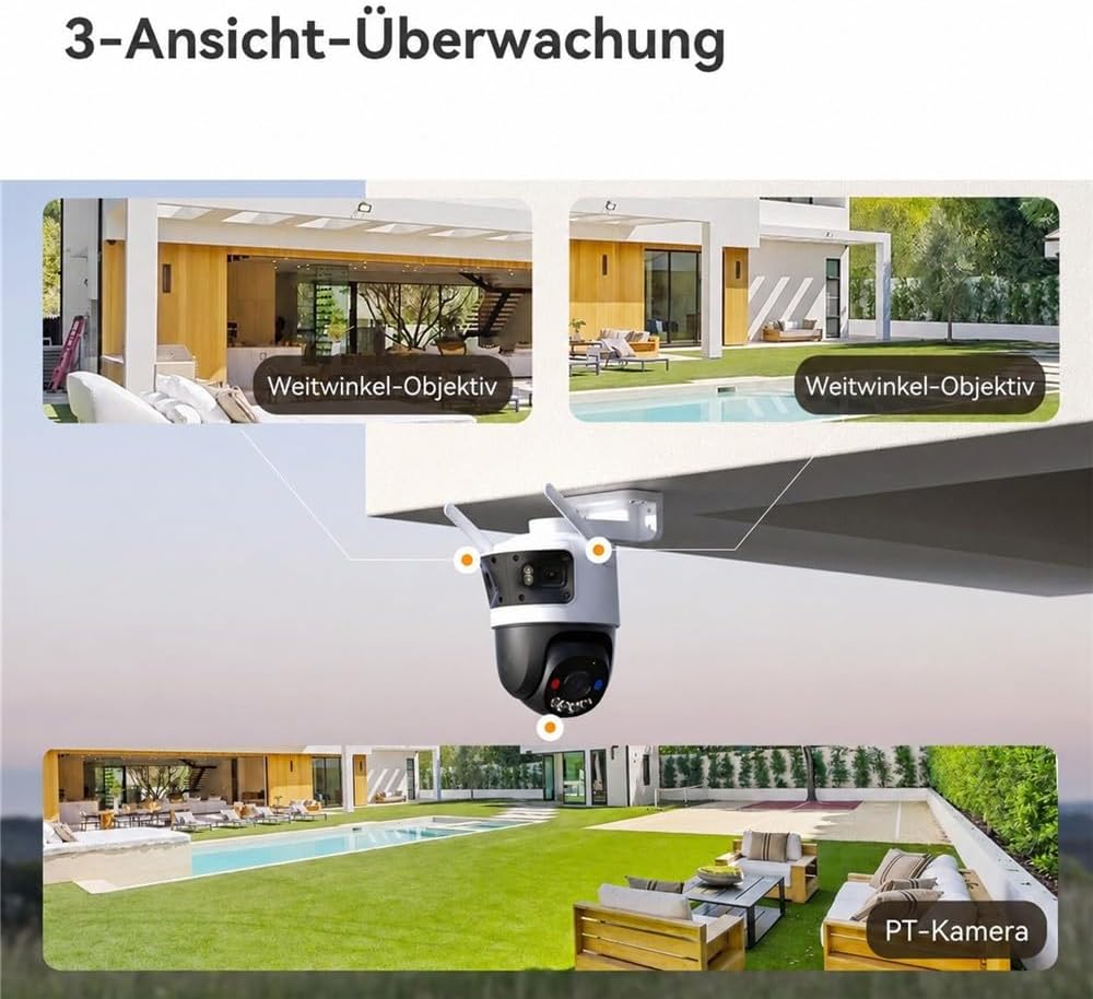 Imou Cruiser Triple - Caméra extérieure Wifi rotative 3 objectifs 11MP