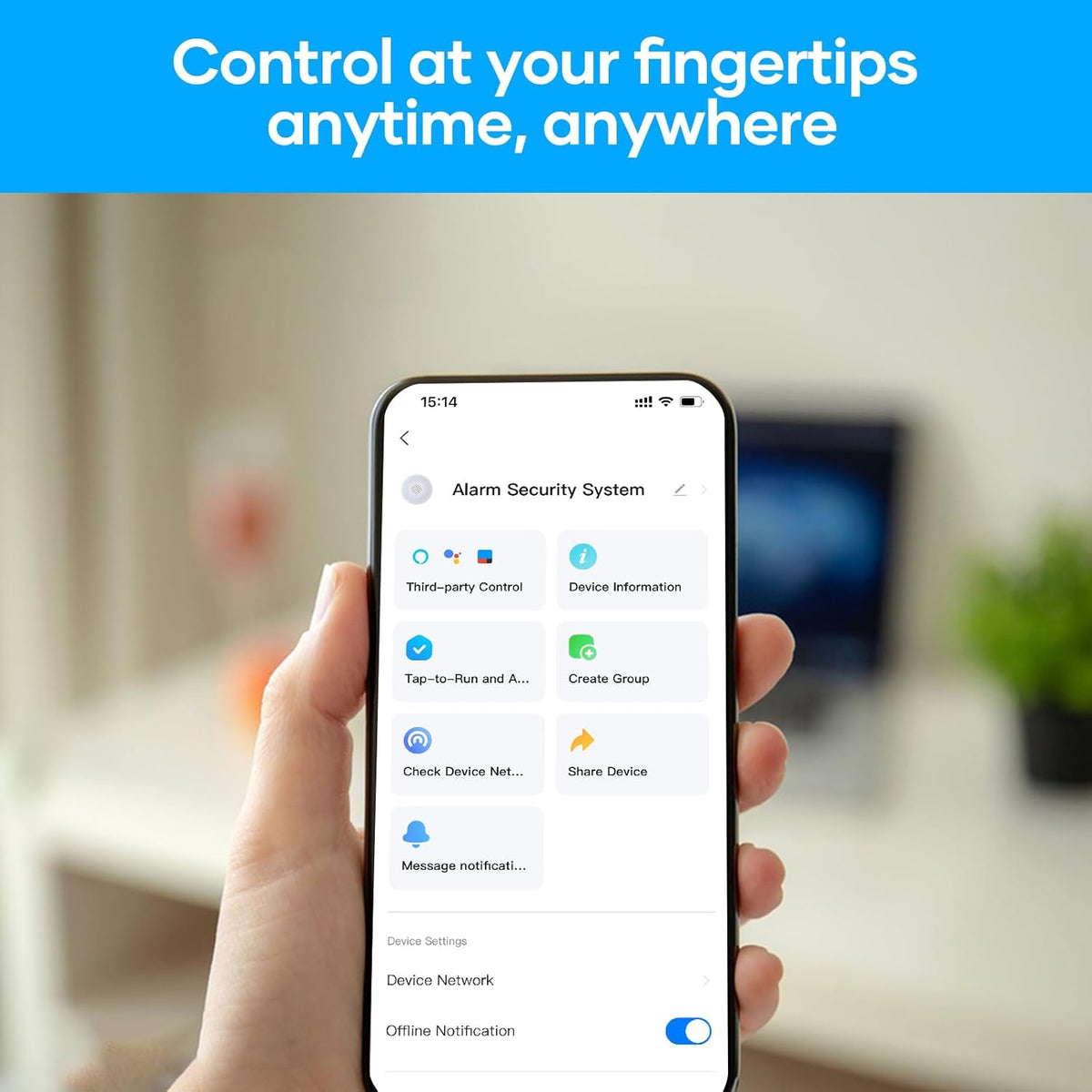 AGSHOME Alarme Maison sans Fil 15 Pack WiFi Alarme Sécurité Système Cambrioleur sans Fil 120DB, Kits de sécurité pour la Maison, Extensible à volonté-Compatible avec Alexa, Google Assistant