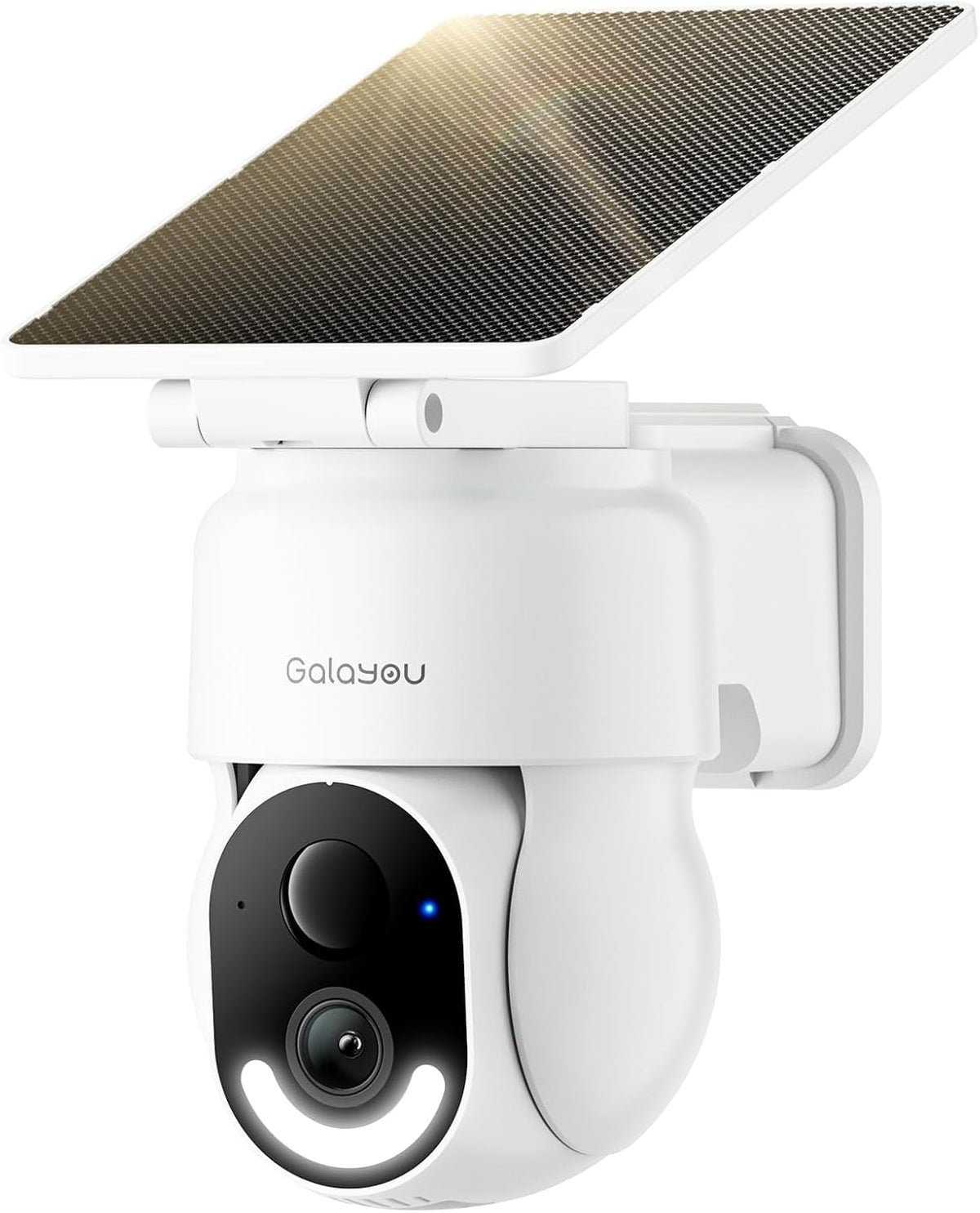 GALAYOU 2K Camera Surveillance WiFi Exterieure sans Fil - Camera Exterieur sans Fil Solaire, 2.4GHz, 360° PTZ Suivi, PIR + Alarme Sonore/Lumière, Audio Bidirectionnel, Vision Nocturne Couleur, IP65