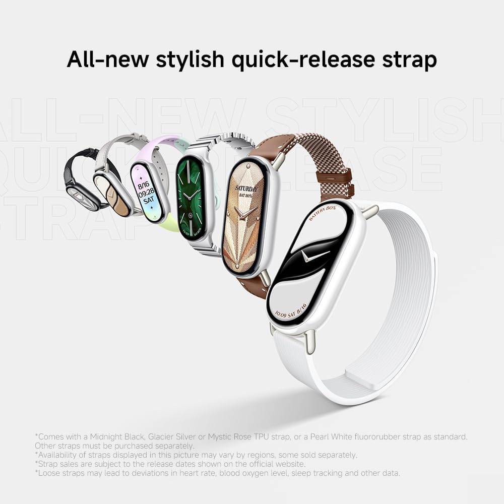 Xiaomi Smart Band 10, Montre Connectée, Boîtier alu, Suivi d'Activité, Écran AMOLED 1.72'', Autonomie 21 Jours, Charge Rapide, Suivi santé & Sommeil,150+ Sports, iOS & Android, 5 ATM, Boussole