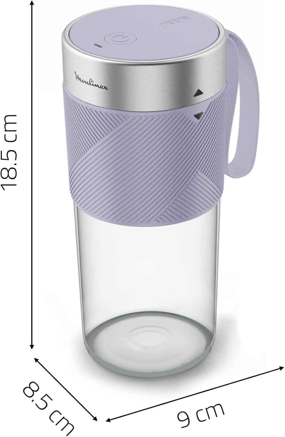Moulinex Lightmix, Blender portable, 300ml, Puissant, Rechargeable, Lila clay, LM1CS6F0