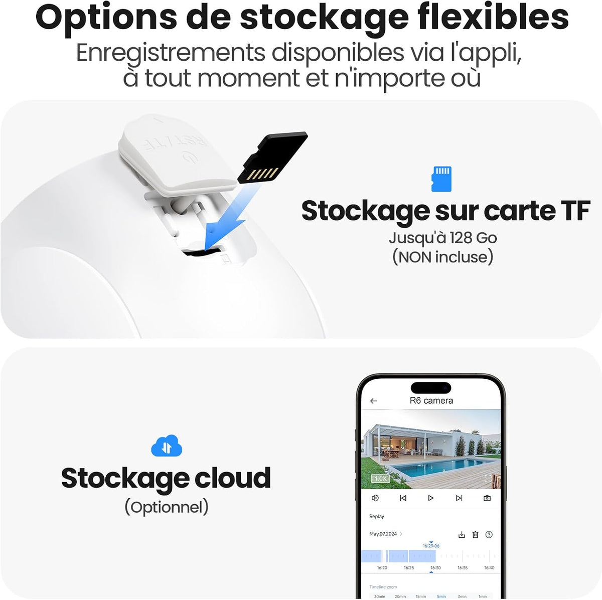 GALAYOU 2K Camera Surveillance WiFi Exterieure sans Fil - Camera Exterieur sans Fil Solaire, 2.4GHz, 360° PTZ Suivi, PIR + Alarme Sonore/Lumière, Audio Bidirectionnel, Vision Nocturne Couleur, IP65