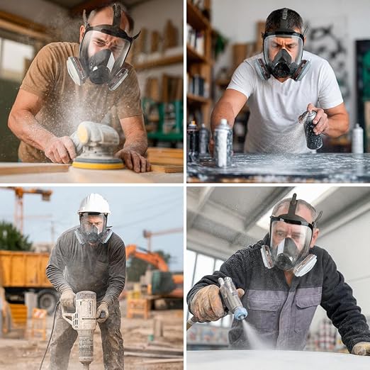 Masque à Gaz Complet Respirateur RHINO Réutilisable pour Vapeurs Organiques