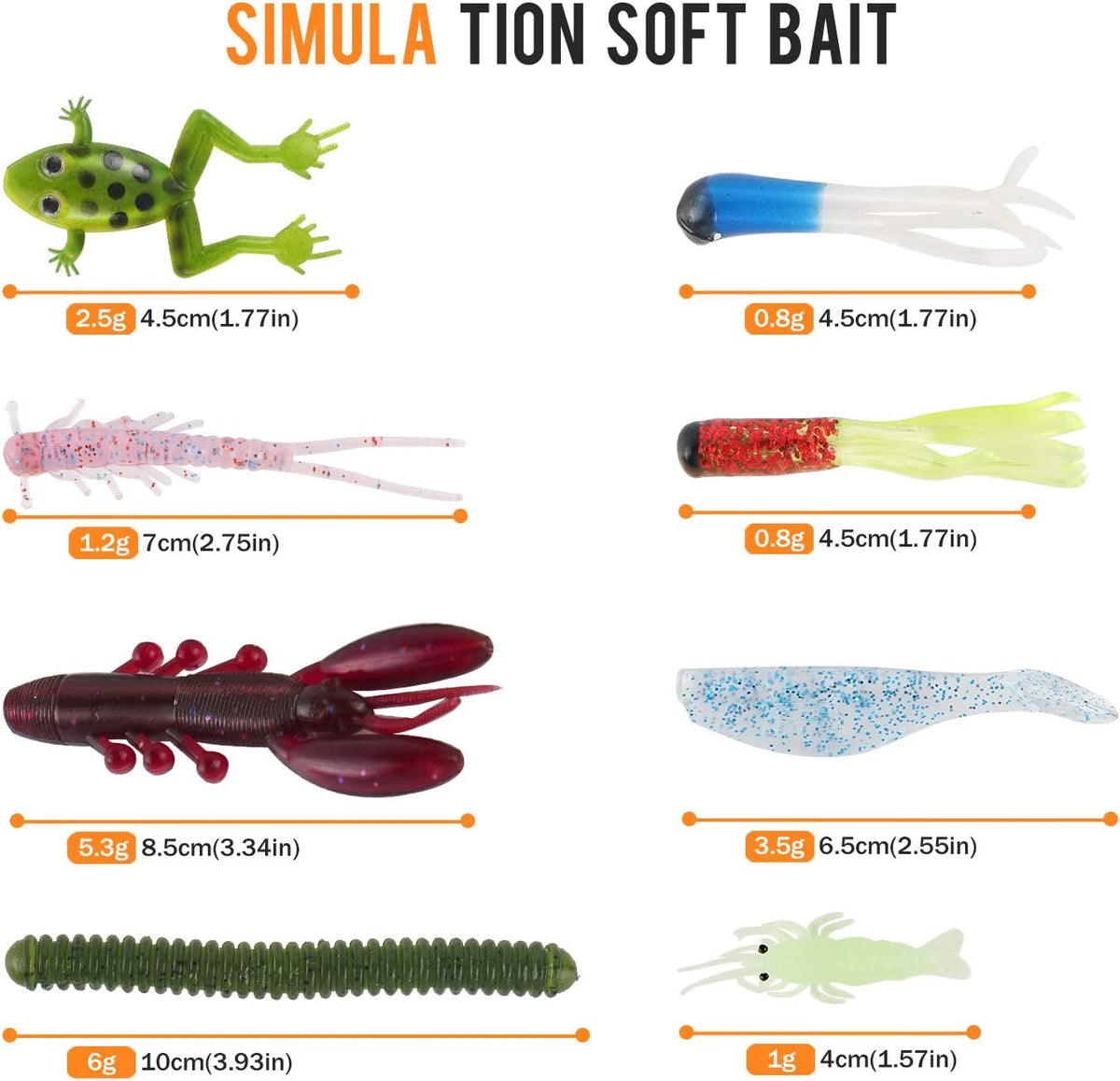 Leurres de pêche Kit avec Boîte à Outils Portable, RoseFlower 301 Pièces Flottante Set Appât de Pêche Hameçons Basse Accessoires Avec Spinnerbaits, Plastique vers, Minnow, Grenouille Appât - Baits Kit