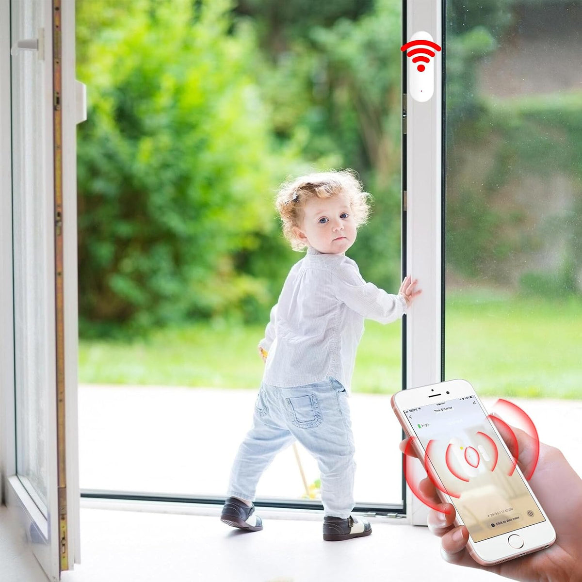 Capteur de porte WiFi, ensemble de 2 capteurs de porte/fenêtre, alarme de porte/fenêtre sans fil, capteur de porte intelligent Tuya, capteur de contact sans fil gratuit pour la sécurité de la maison