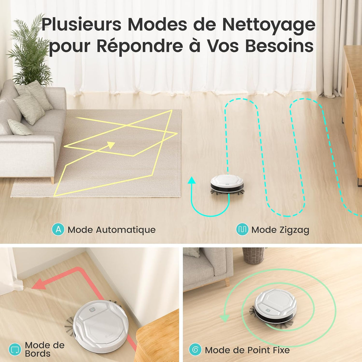 Lefant M210 Pro 28cm Mini Aspirateur Robot Anti‑Enchevêtrement