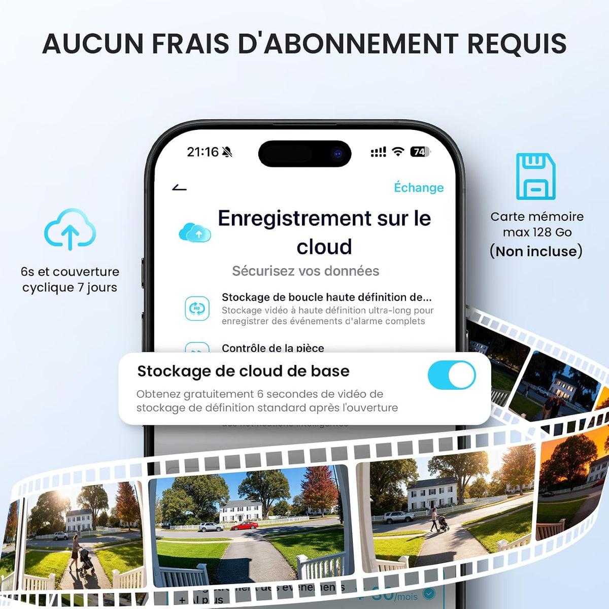 ieGeek 2K Sonnette sans Fil Exterieur Etanche, Sonnette Vidéo avec Caméra Compatible Alexa, Install Facile, Détection IA, IP66 Étanche,Vision Nocturne, Stockage Cloud, WiFi 2,4 GHz Uniquement (Blanc)