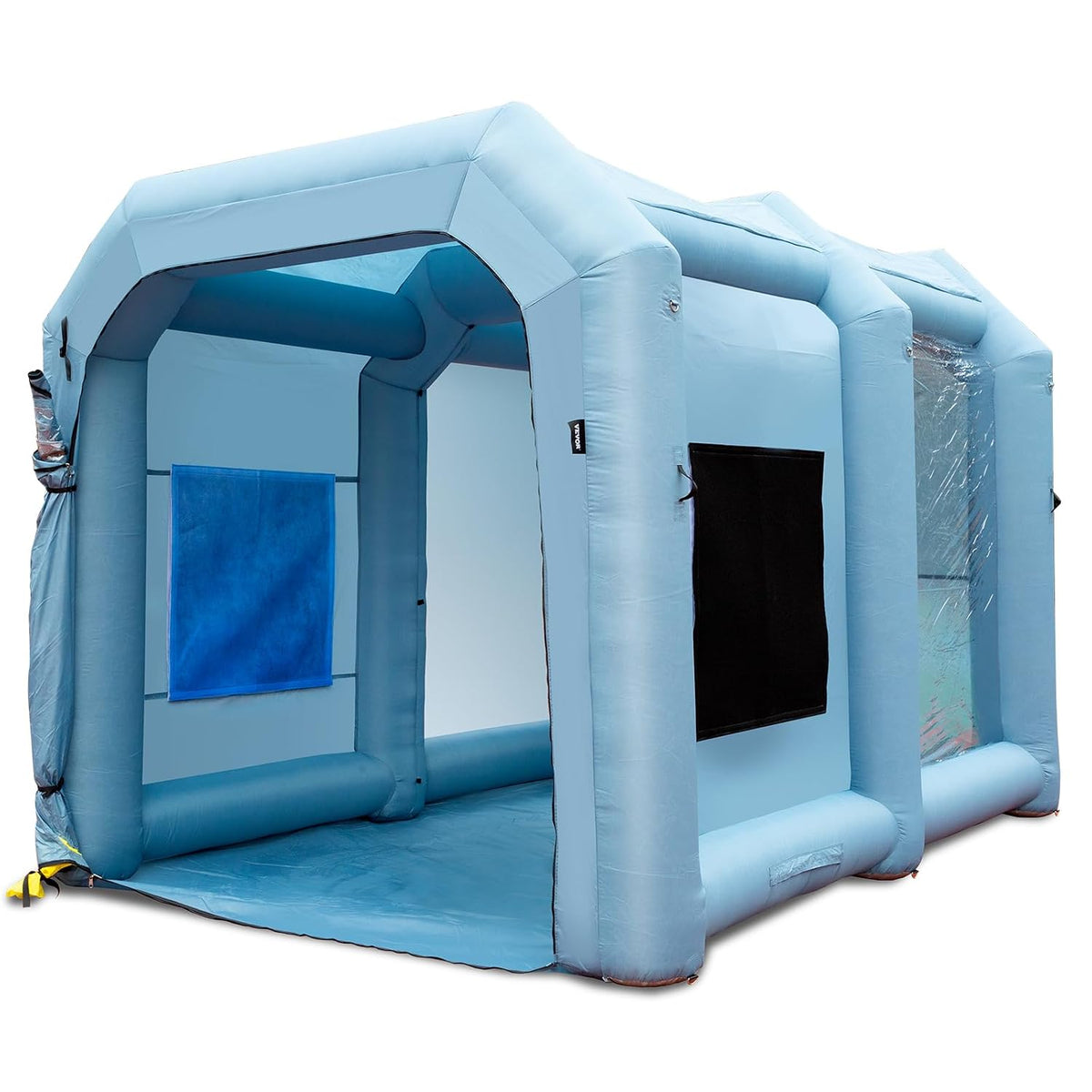 VEVOR Cabine de Peinture Gonflable 4x2,95x2,75 m en Oxford 210D avec Système de Filtration Souffleurs 900 W