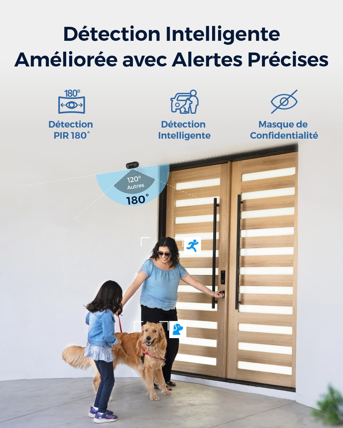 Reolink 4K 180° Camera Exterieur sans Fil Solaire, ColorX, Argus 4 Pro