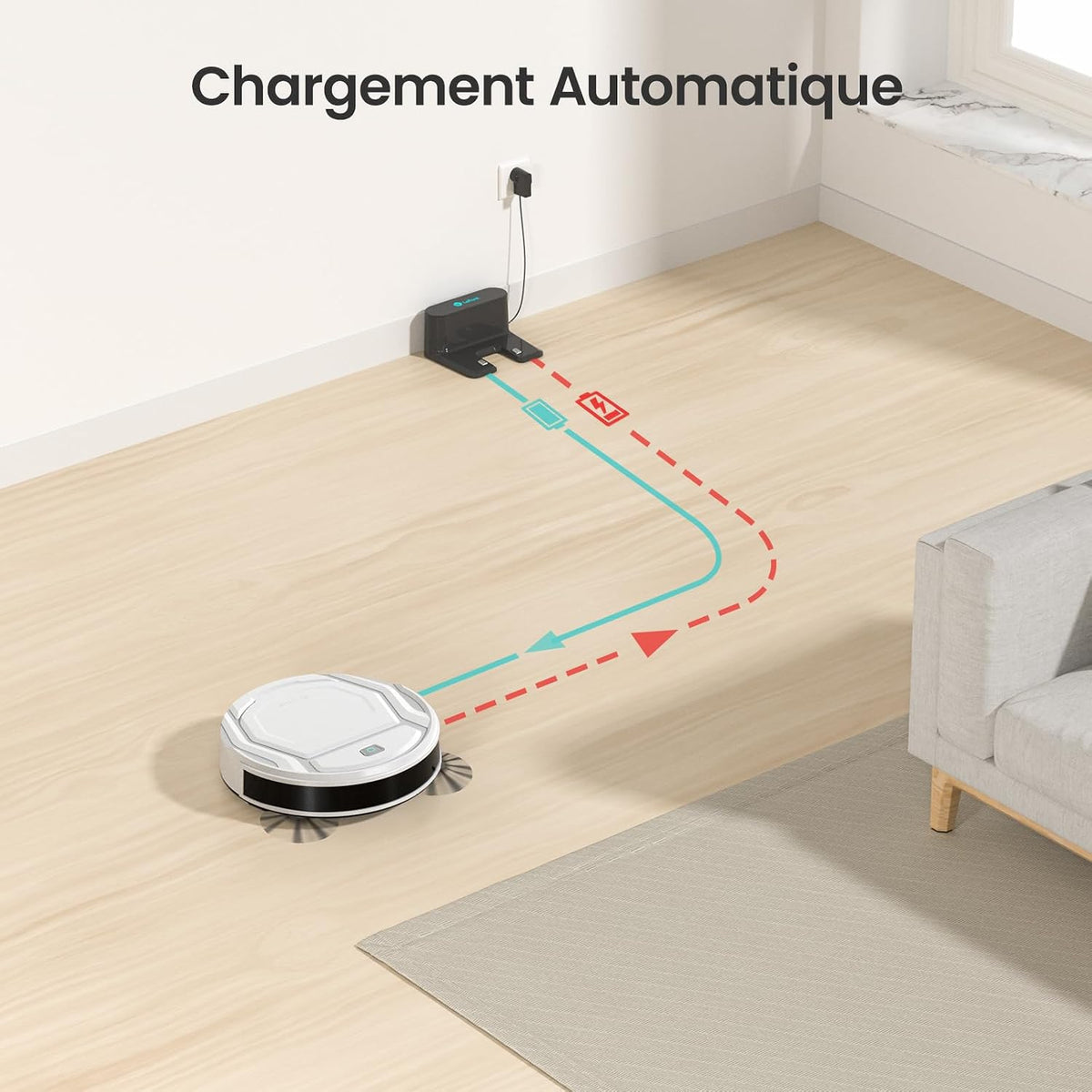 Lefant M210 Pro 28cm Mini Aspirateur Robot Anti‑Enchevêtrement