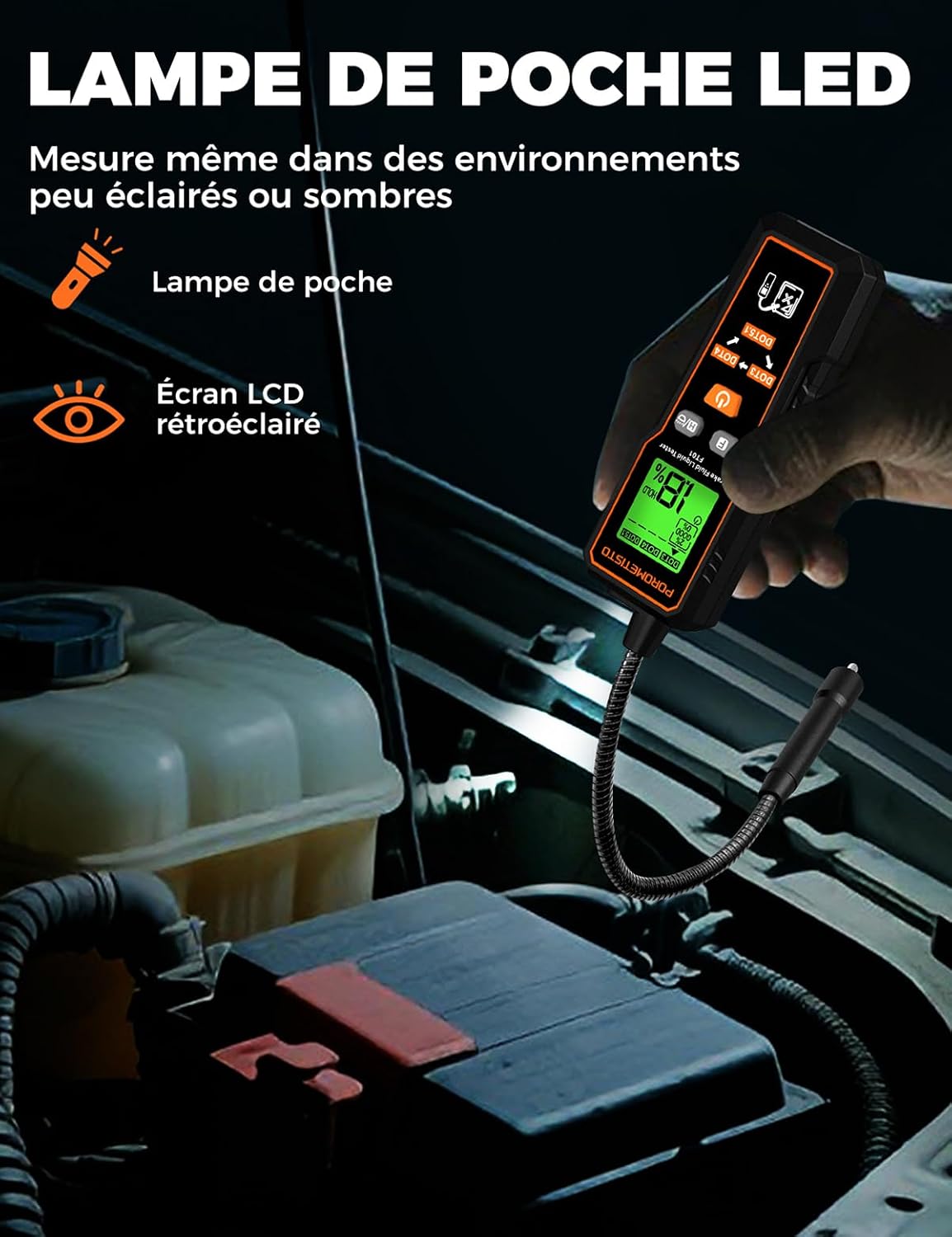 Testeur de Liquide de Frein Professionnel FT01, POROMETISTO