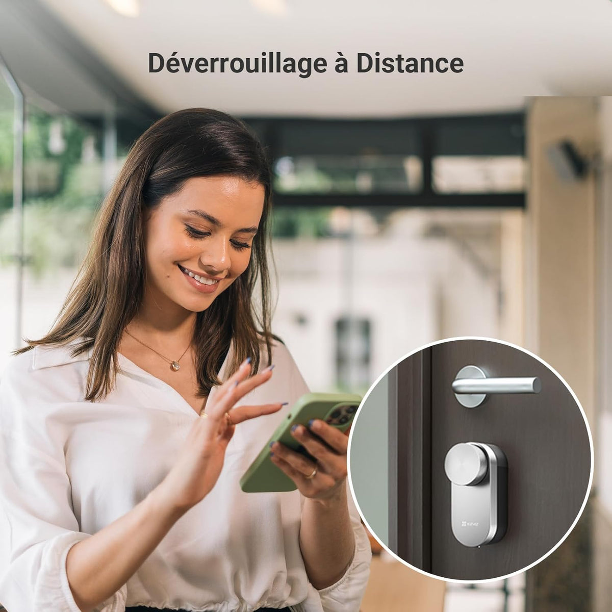 EZVIZ DL01PRO Smart Lock avec Clavier Multifonctionnel et A3 Passerelle Domestique, Serrure Connectée fonction Bluetooth accès à distance, Serrure Smart Lock accès sans Clé pour Maison Connectée