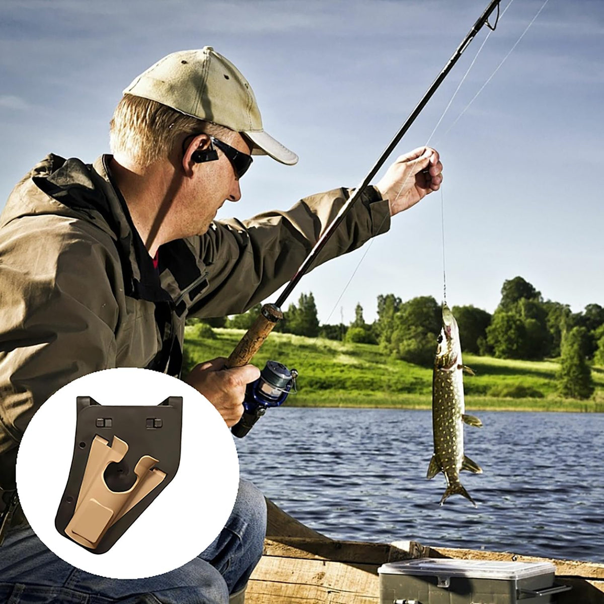 Étui Hanche Canne Pêche Coulissant, Porte-Canne à Pêche Ceinture