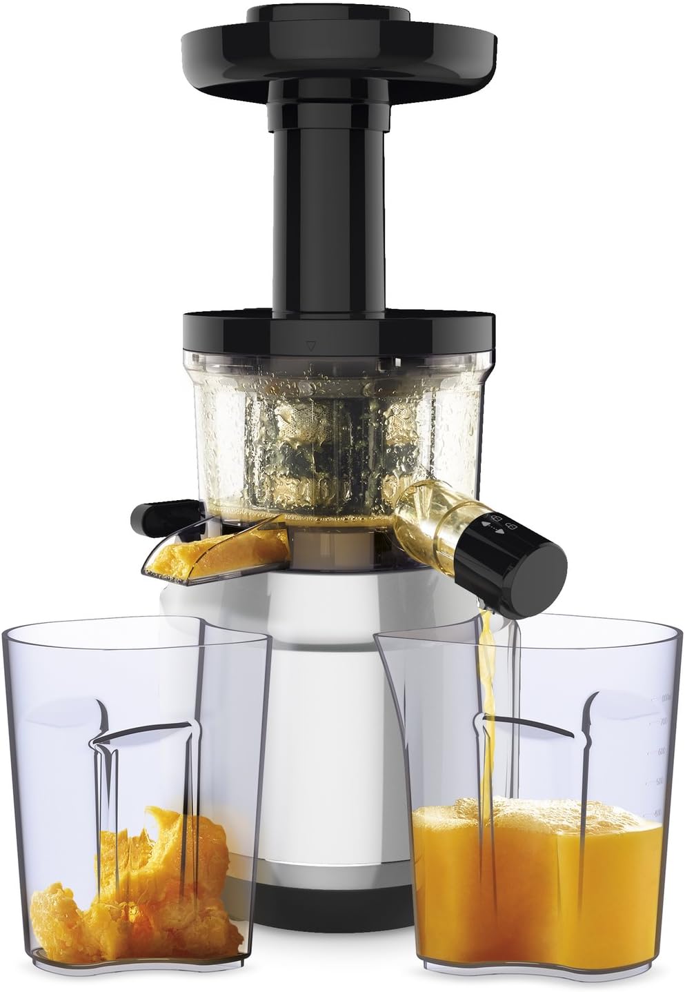 Moulinex - Extracteur de jus Juice & Clean - 150W - Gris | Pressoir à froid pour jus, sorbets et coulis - Technologie EasyClean automatique - 2 vitesses - Pichet 800 ml