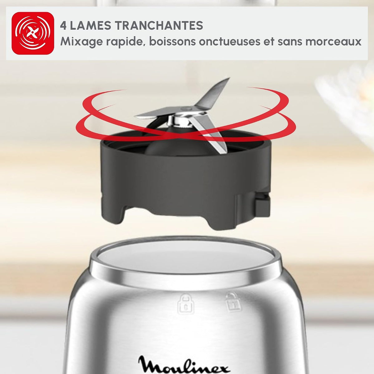 Moulinex - Mix & Move Mini blender 300W avec 2 gourdes de 0.6L