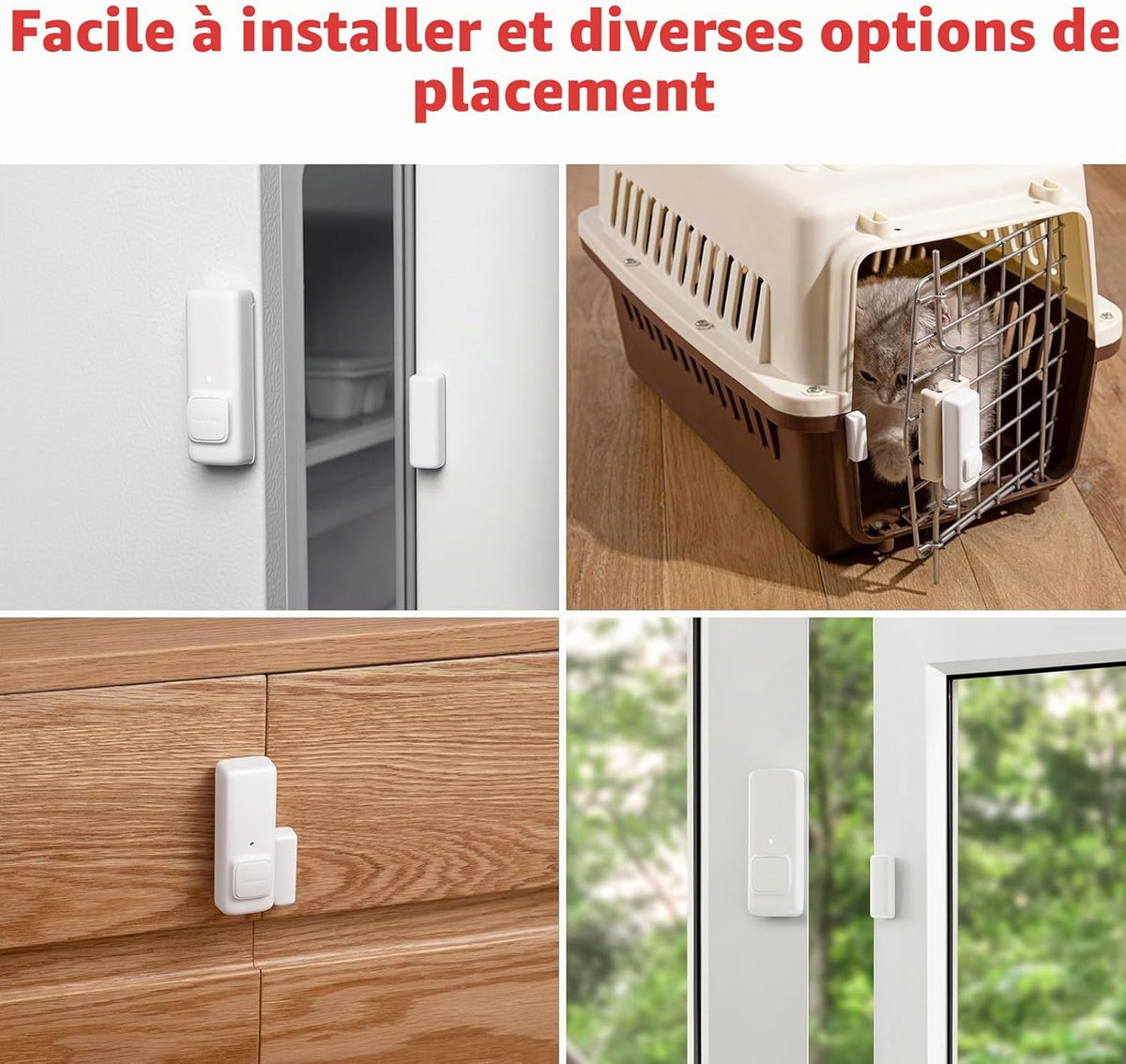 SwitchBot Détecteur de contact de porte et de fenêtre - Système de sécurité sans fil - Détecteur d'interrupteur de porte et de fenêtre avec alarme - Ajoutez un hub SwitchBot (3)