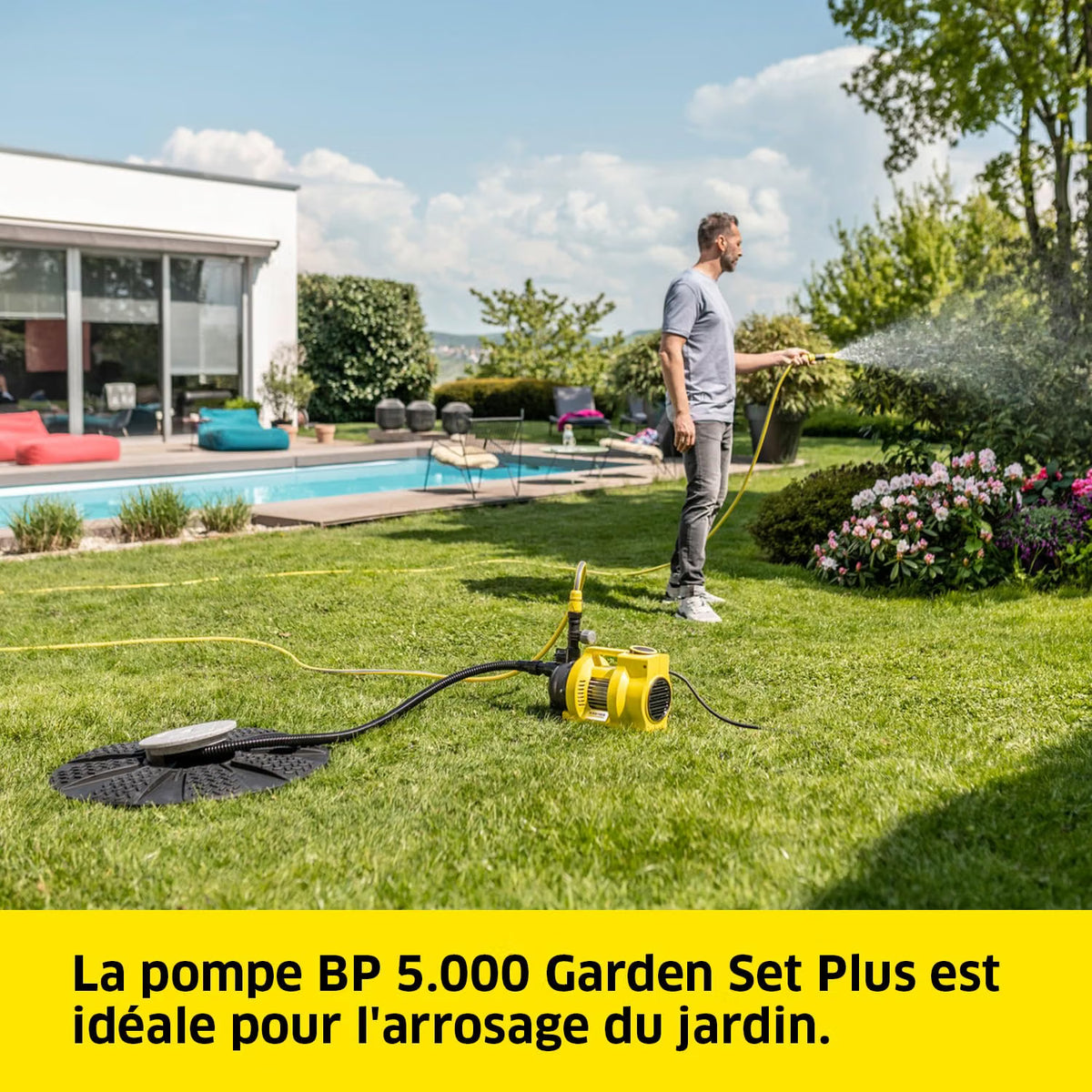 Pompe d'Arrosage Kärcher Bp, Moteur 600 W, Débit de 5 000 L/H, 4 Bar