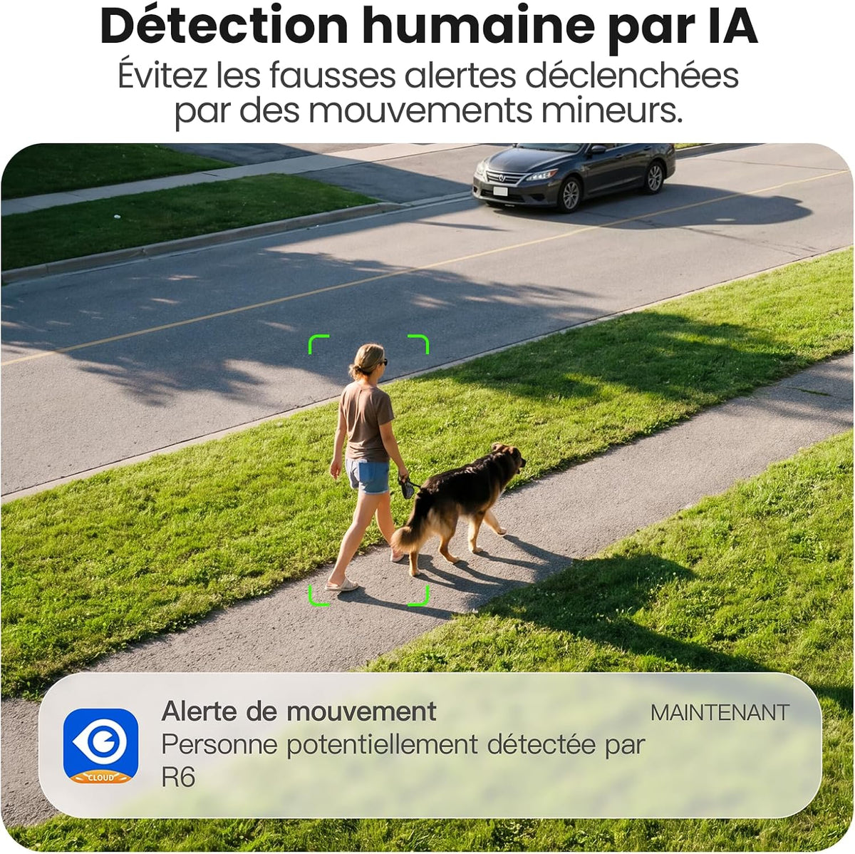 GALAYOU 2K Camera Surveillance WiFi Exterieure sans Fil - Camera Exterieur sans Fil Solaire, 2.4GHz, 360° PTZ Suivi, PIR + Alarme Sonore/Lumière, Audio Bidirectionnel, Vision Nocturne Couleur, IP65