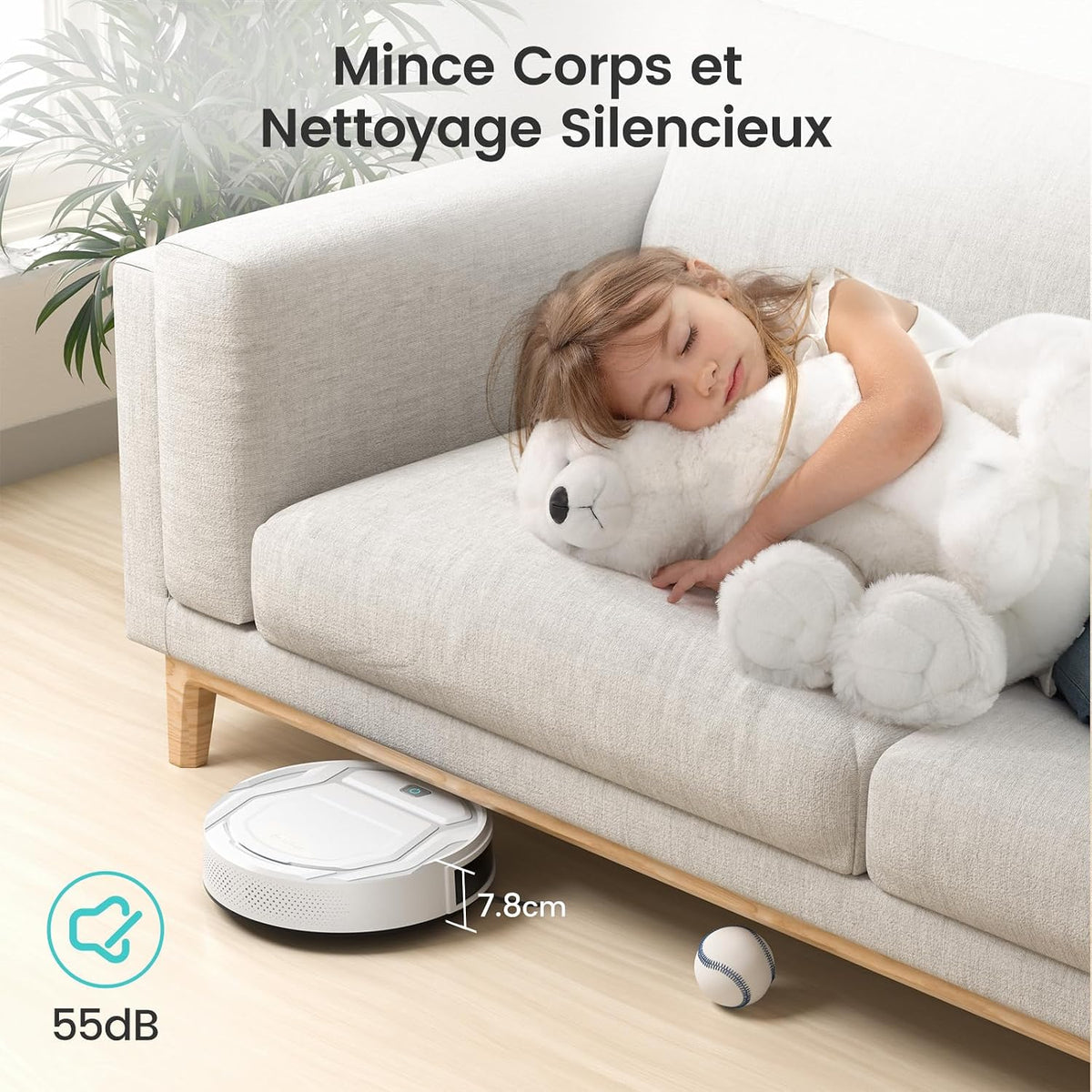 Lefant M210 Pro 28cm Mini Aspirateur Robot Anti‑Enchevêtrement