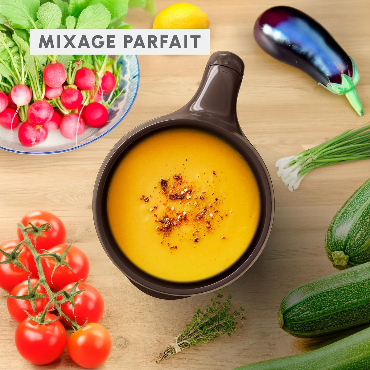 Moulinex Multisoup, Blender chauffant, 6 programmes culinaires, Textures parfaites, Utilisation facile, LM5629F0