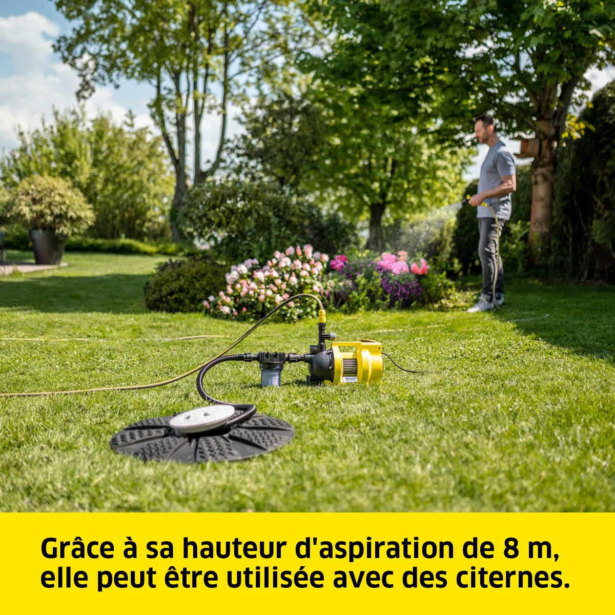Pompe d'Arrosage Kärcher Bp, Moteur 600 W, Débit de 5 000 L/H, 4 Bar