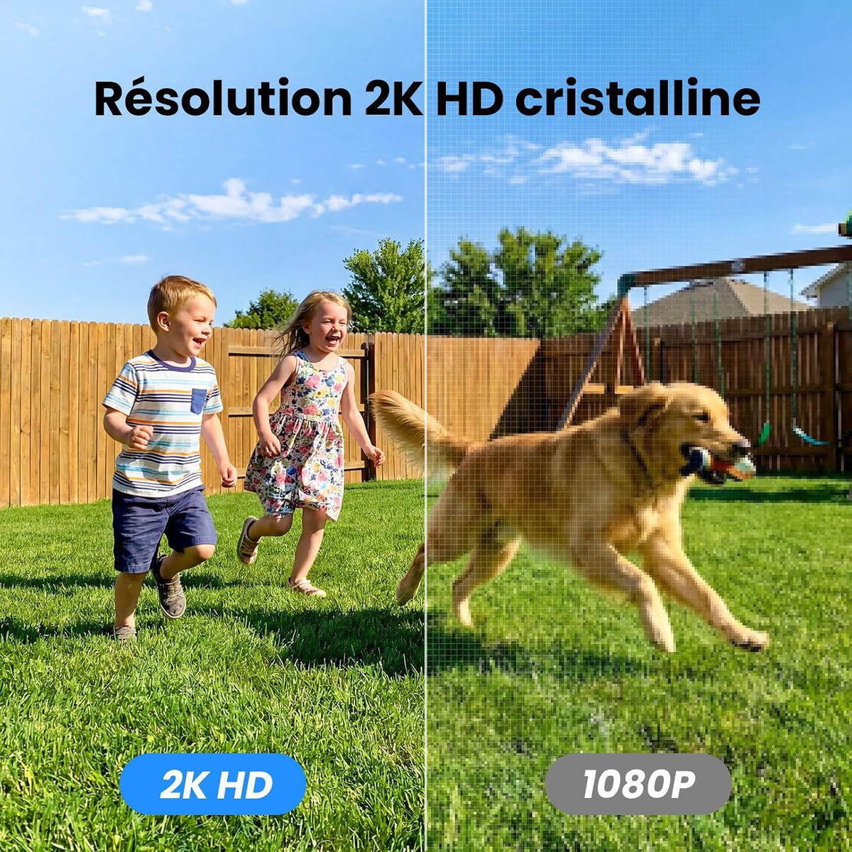 GALAYOU 2K Camera Surveillance WiFi Exterieure sans Fil - Camera Exterieur sans Fil Solaire, 2.4GHz, 360° PTZ Suivi, PIR + Alarme Sonore/Lumière, Audio Bidirectionnel, Vision Nocturne Couleur, IP65
