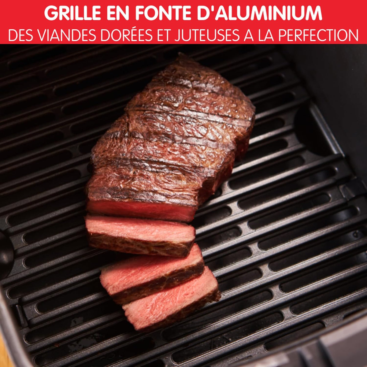 Moulinex Friteuse sans huile + Gril, Capacité XL 4,6L, Jusqu'à 6 personnes, 8 Programmes automatiques, Air Fryer, Ecran tactile digital, Température réglable, Easy Fry & Grill 2en1, EZ505810