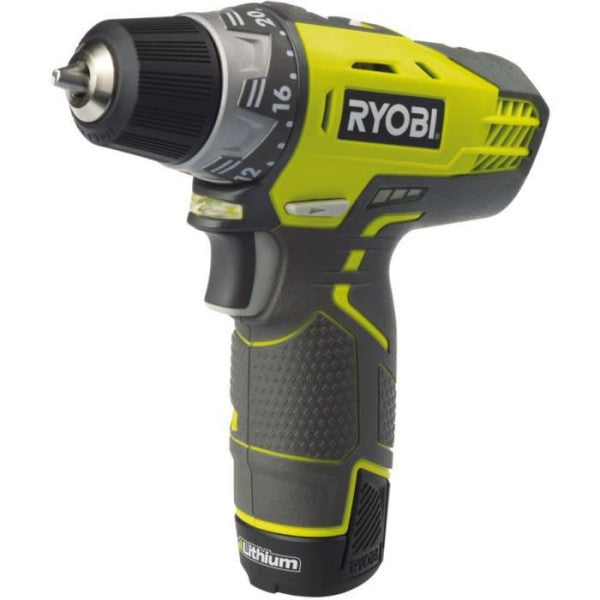 RYOBI Perceuse-visseuse 12V - 2 Batteries 2.0Ah - 1 Chargeur R12DD-220S