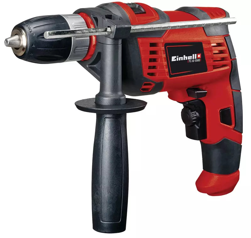 Einhell Perceuse à percussion TC-ID 550 (550 W, perçage/perçage à percussion, mandrin auto-serrant 13 mm)