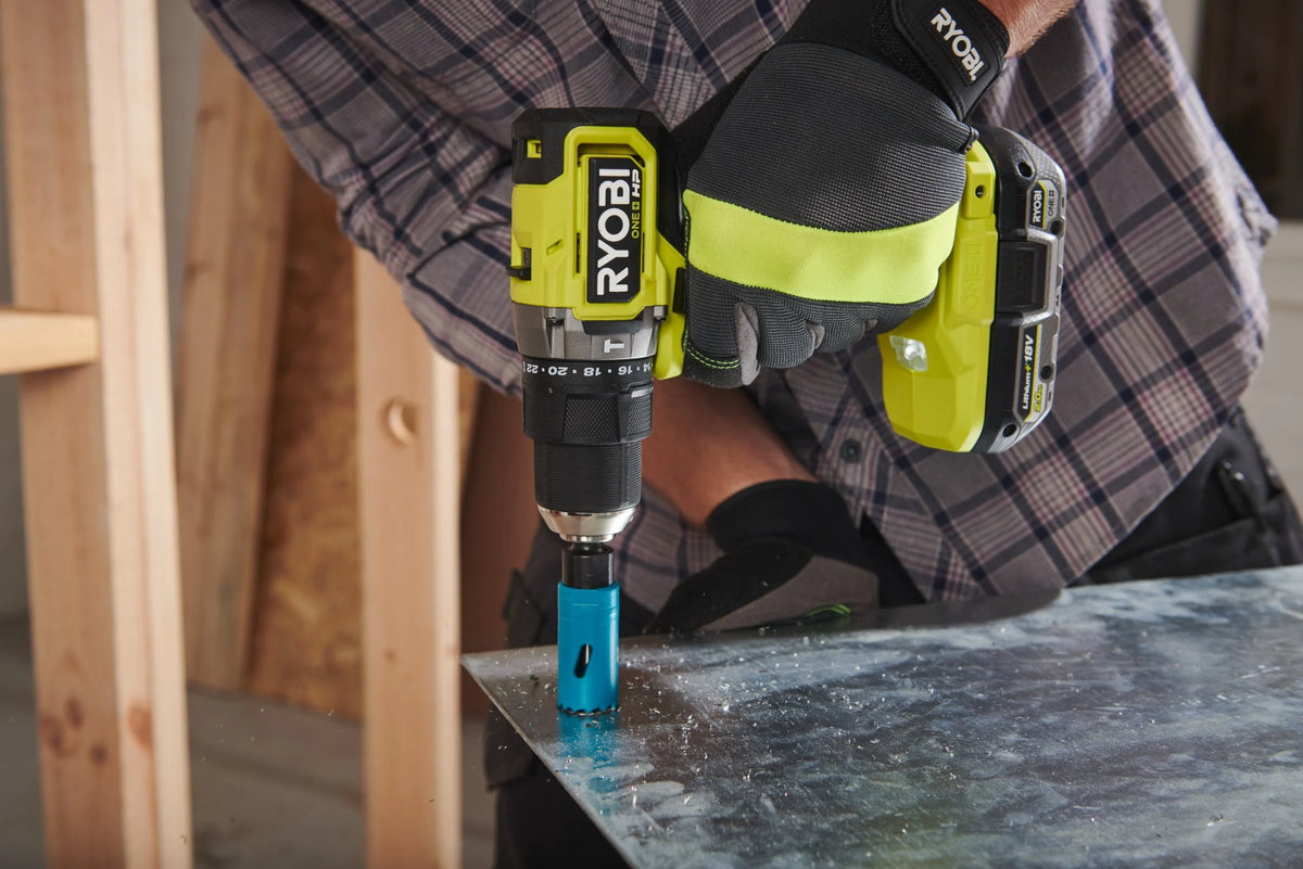 Perceuse à percussion Brushless 60Nm Ryobi RPD18C1 18V ONE+ HP avec batterie 2Ah, chargeur et sac