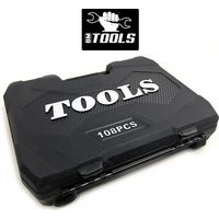 Coffret Kit Outils 108 pcs BM TOOLS BMT-108-PCS Clé à Cliquet Douille Acier Vanadium Douilles, Mécanicien, Garagiste, Bricoleur