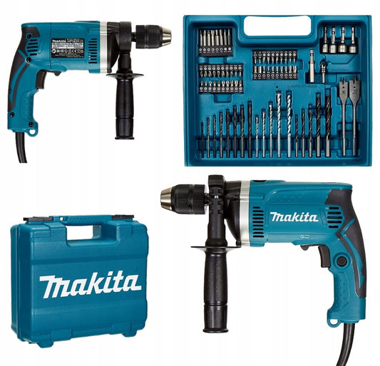 Perceuse à percussion MAKITA HP1631KX3 - 710W - Kit accessoires