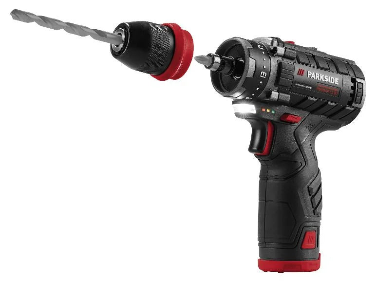 Set perceuse-visseuse et visseuse à chocs sans fil + 2 batteries + chargeur, 12 V